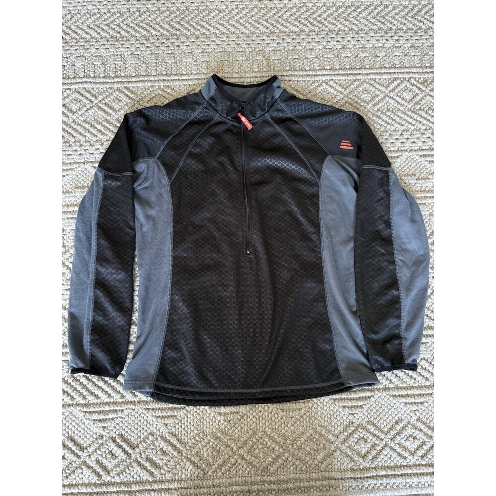 WarmR Freeze Out Mens L Used Black 1/2 Zip Long Sleeve Thermal Cycling Pullover